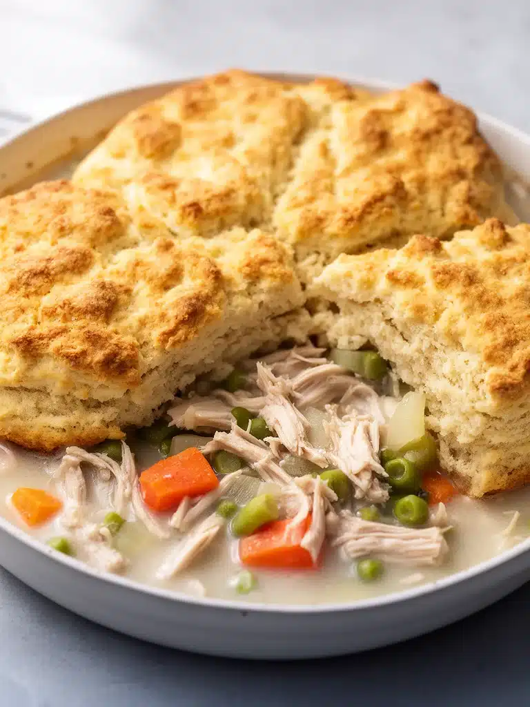 Easy and Delicious Chicken Pot Pie with Biscuits Recipe