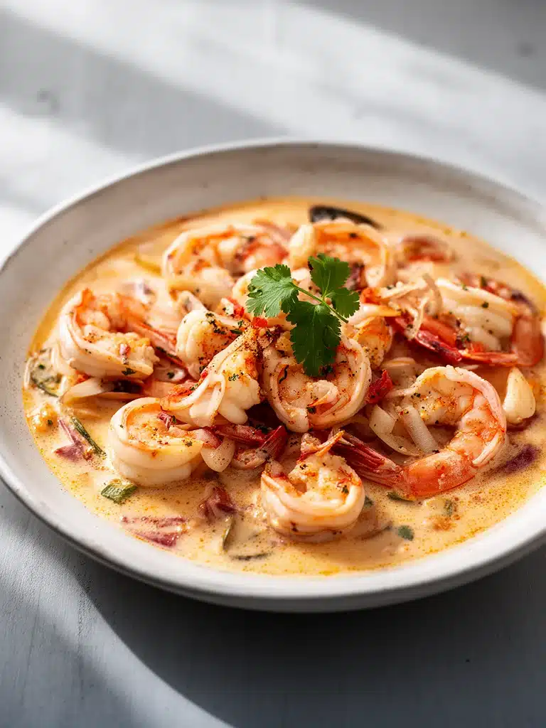 Easy Creamy Seafood and Shrimp Chili
