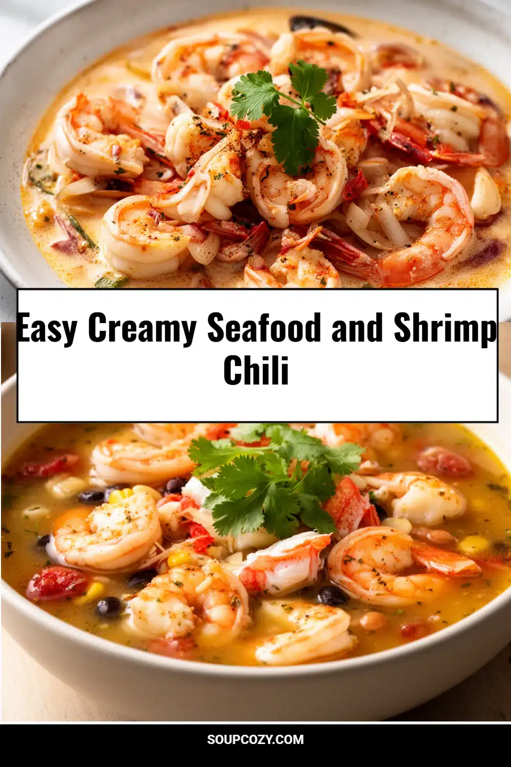 Easy Creamy Seafood and Shrimp Chili