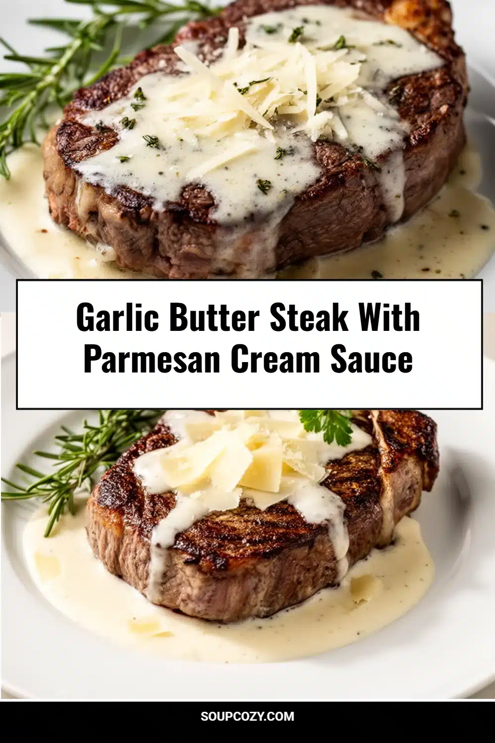 Garlic Butter Steak With Parmesan Cream Sauce