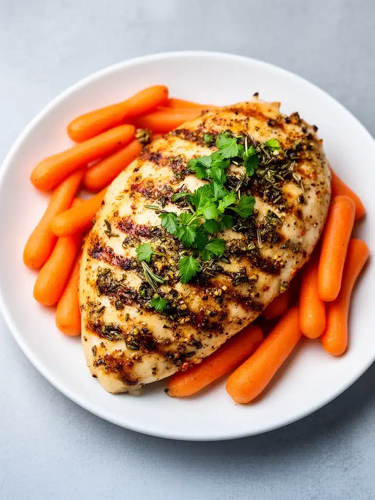 Garlic Herb Chicken & Carrot Plate