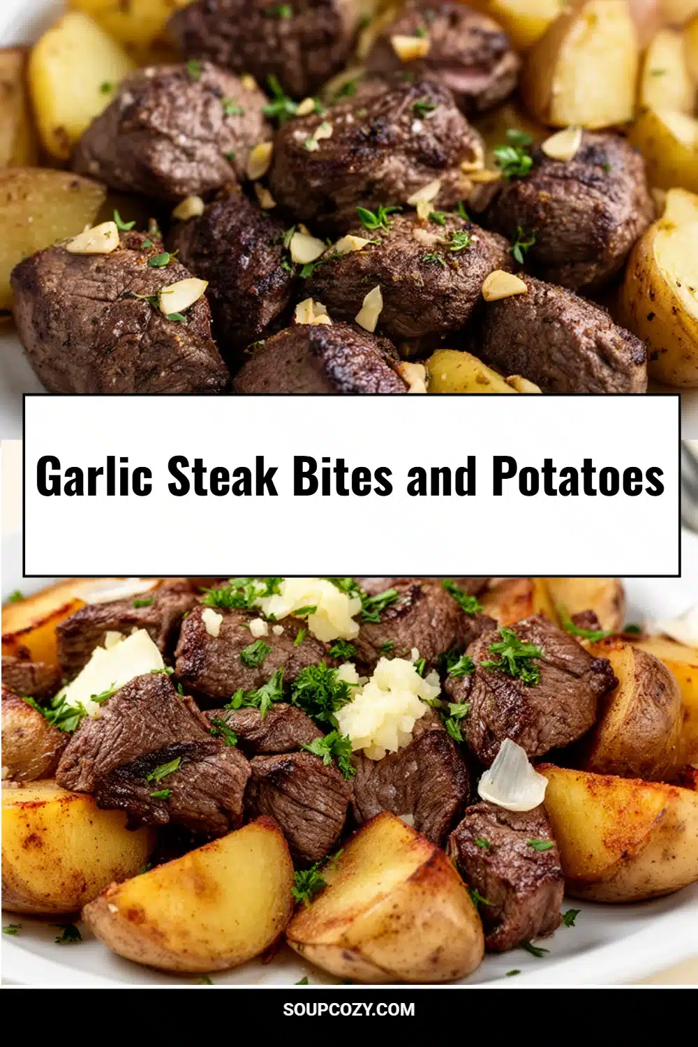 Garlic Steak Bites and Potatoes
