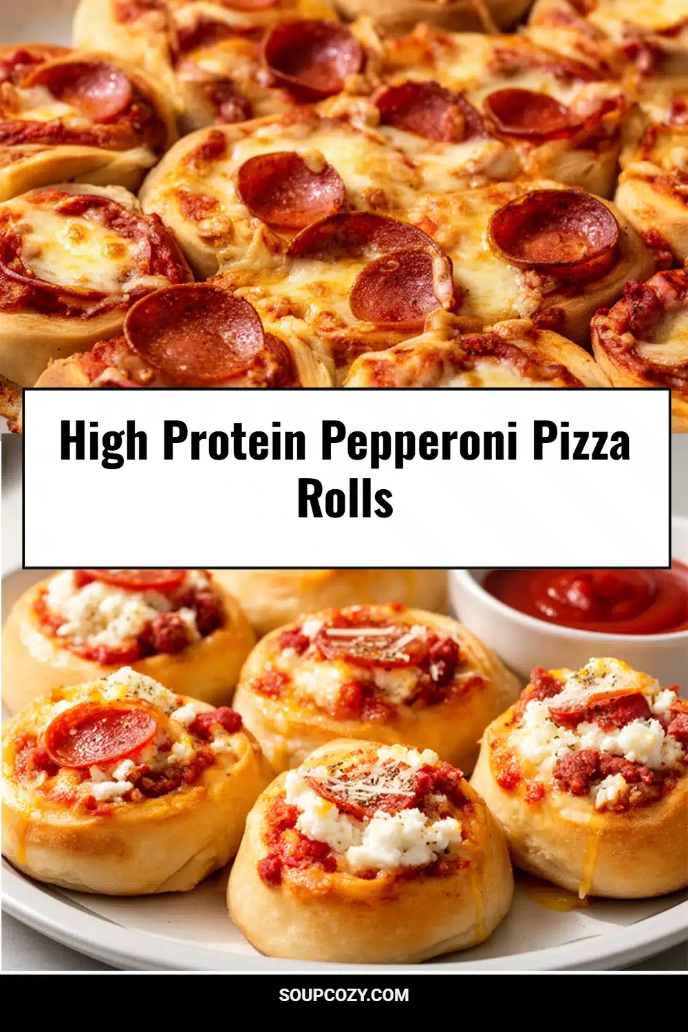 High Protein Pepperoni Pizza Rolls