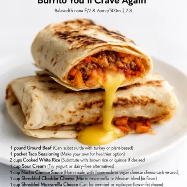 Delicious grilled cheese burrito with melted cheese and crispy tortilla