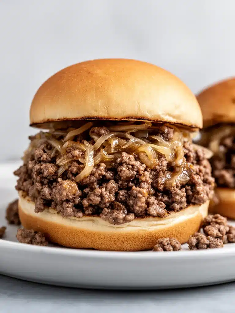 Irresistible French Onion Beef Sloppy Joes