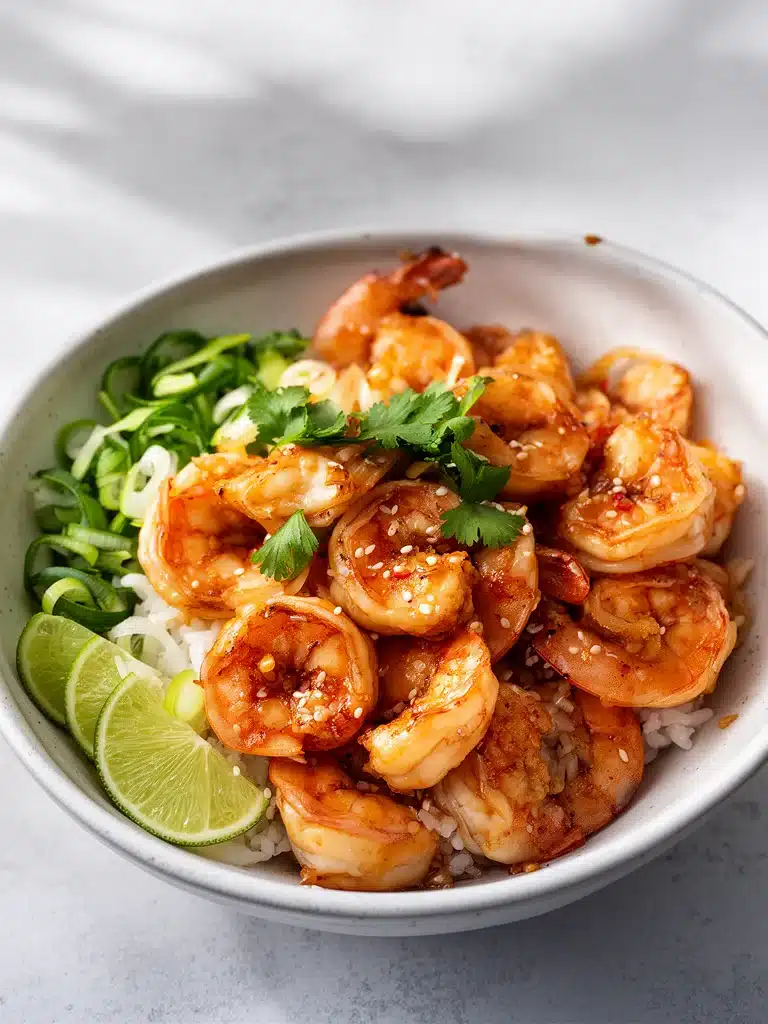 Irresistible Honey Garlic Shrimp Bowls