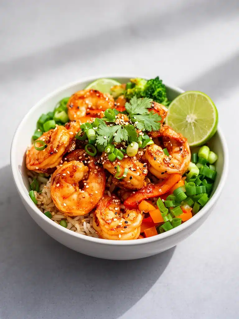 Irresistible Honey Garlic Shrimp Bowls