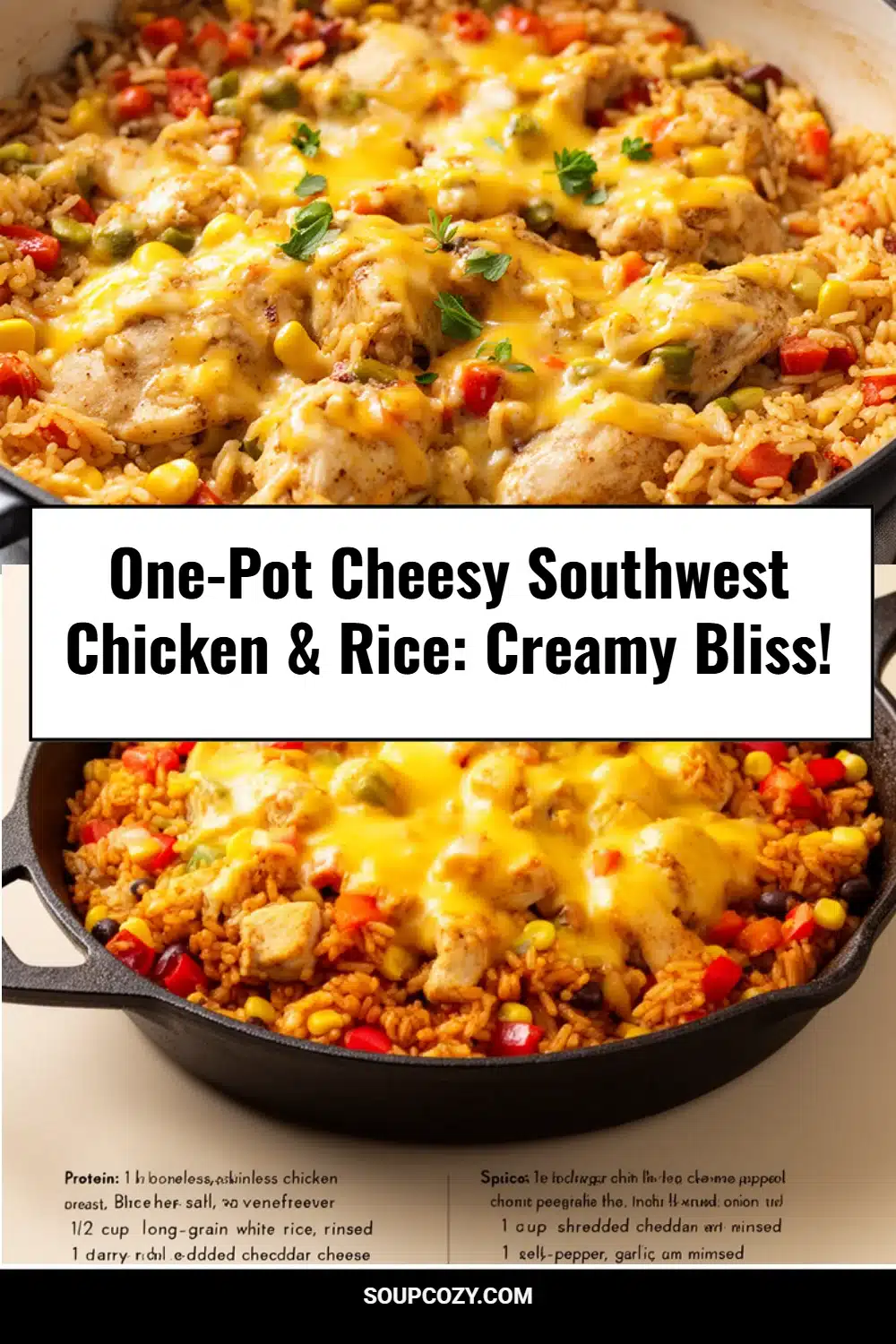 One-Pot Cheesy Southwest Chicken & Rice: Creamy Bliss!