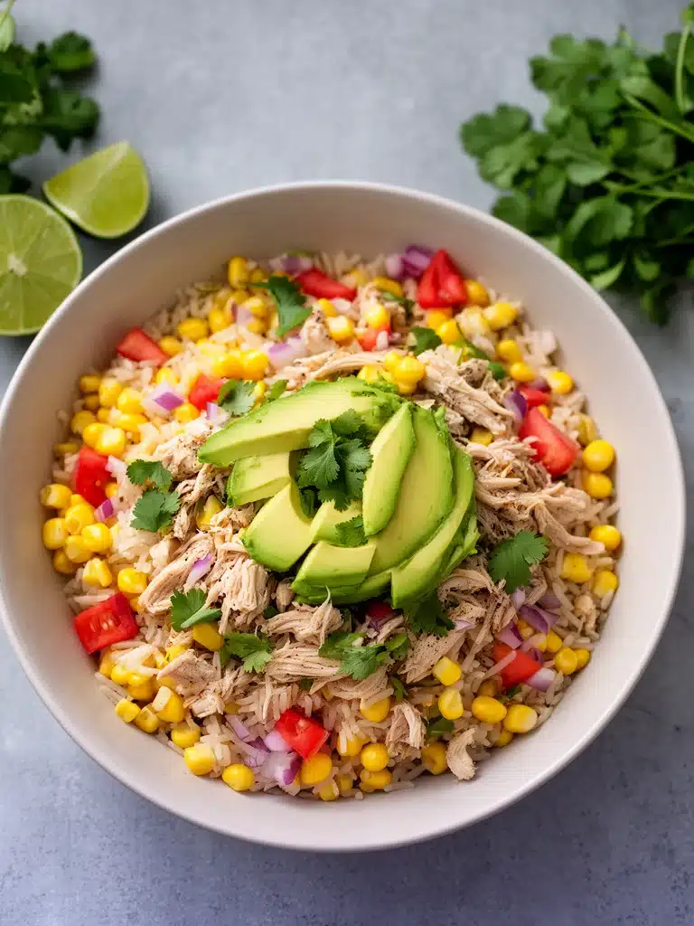 Street Corn Chicken Rice Bowl