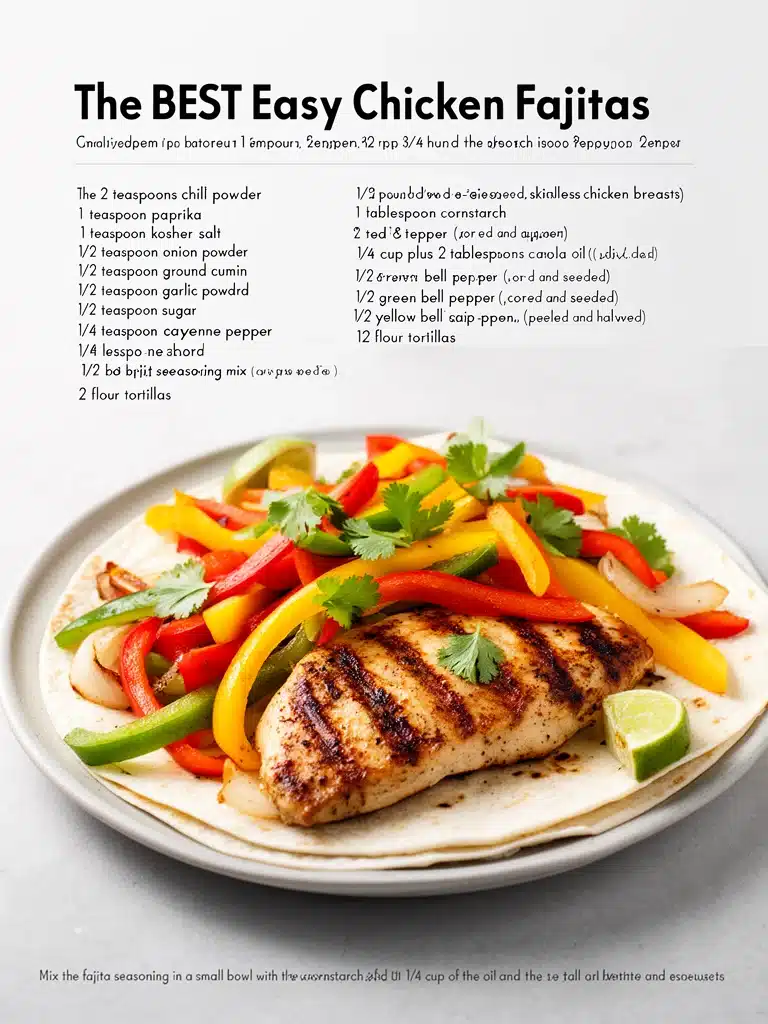 The BEST Easy Chicken Fajitas
